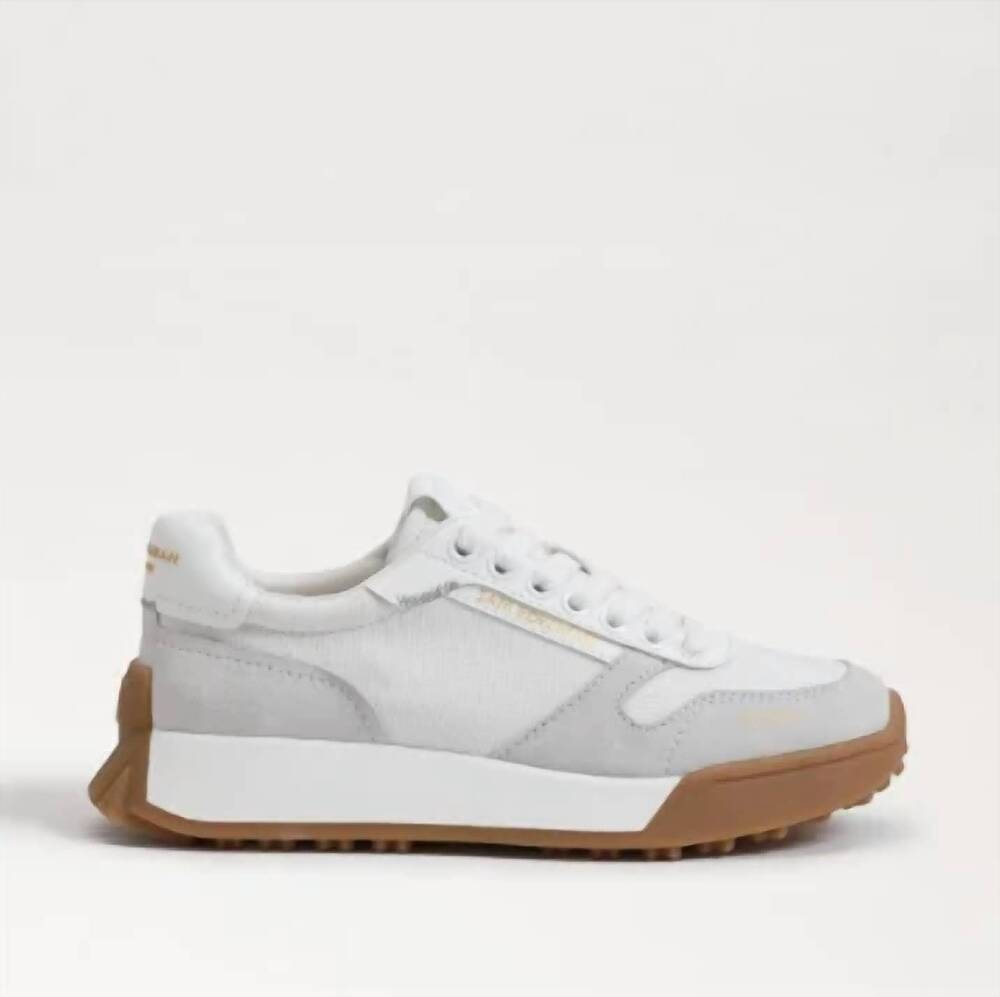 NEW SAM EDELMAN women's layla sneakers in white - Picture 3 of 8